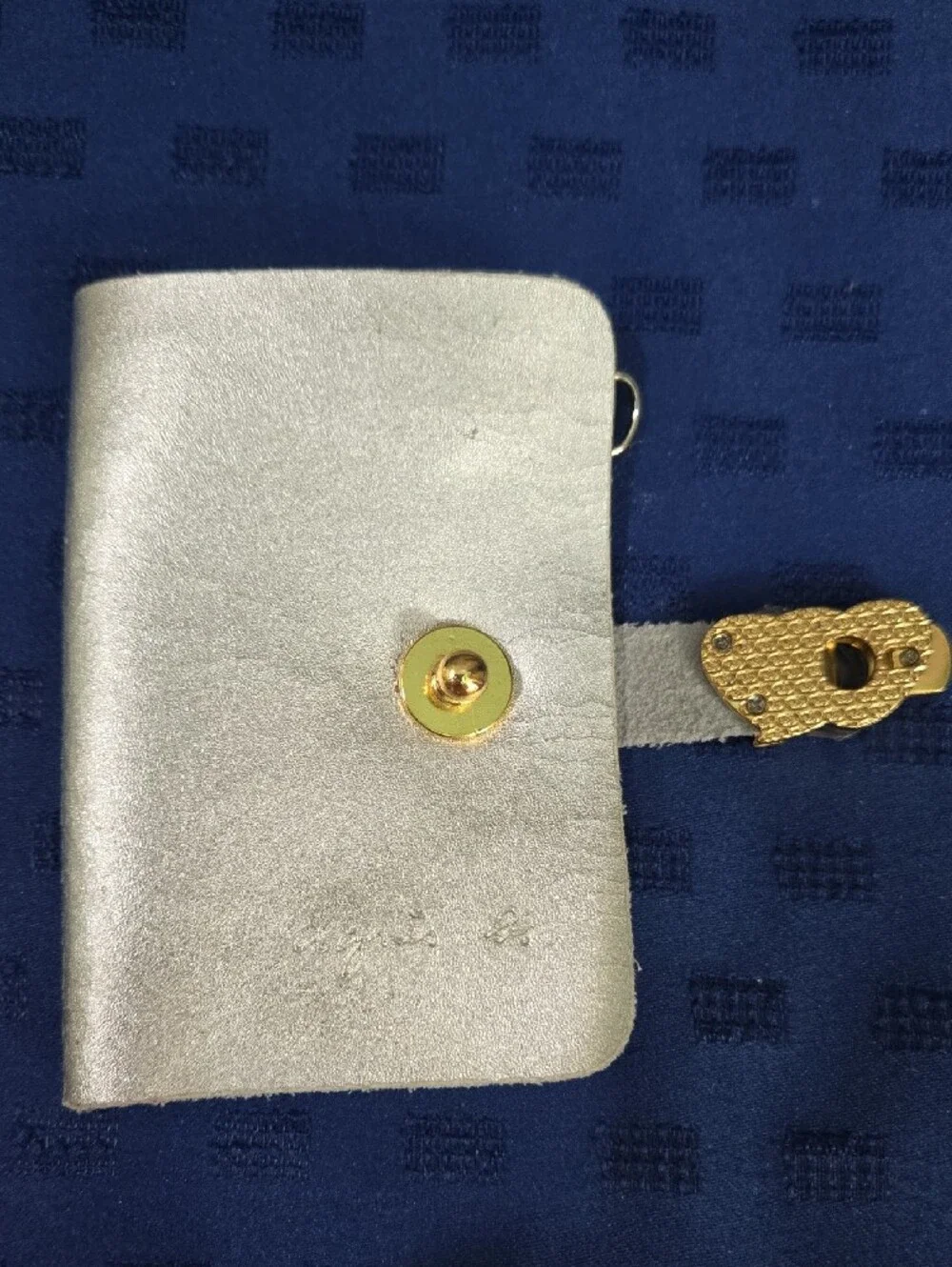 Agnes B. Silver Key Holder with Gold Flower Snap